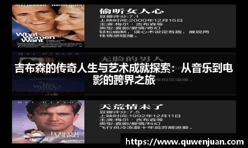 吉布森的传奇人生与艺术成就探索：从音乐到电影的跨界之旅